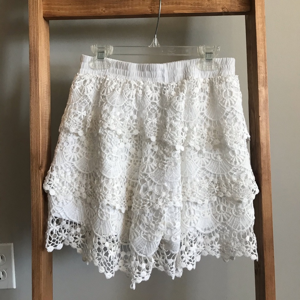 White Lace Shorts